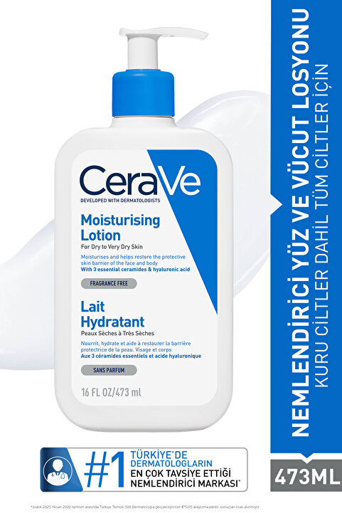 CeraVe Hyalüronik Asit & Seramid İçerikli Nemlendirici Vücut Losyonu 473 ml