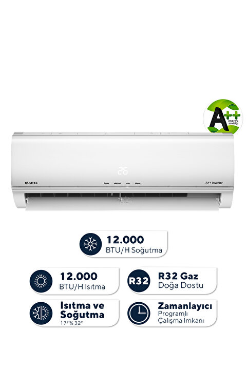 KUMTEL Matsu KMSAC-12 12.000 Btu A++ Inverter Duvar Tipi Split Klima (Montaj Dahil)