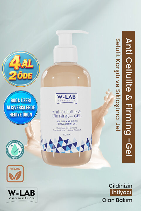 W-Lab Cosmetics Selülit Karşıtı ve Sıkılaştırıcı Jel 250 ml