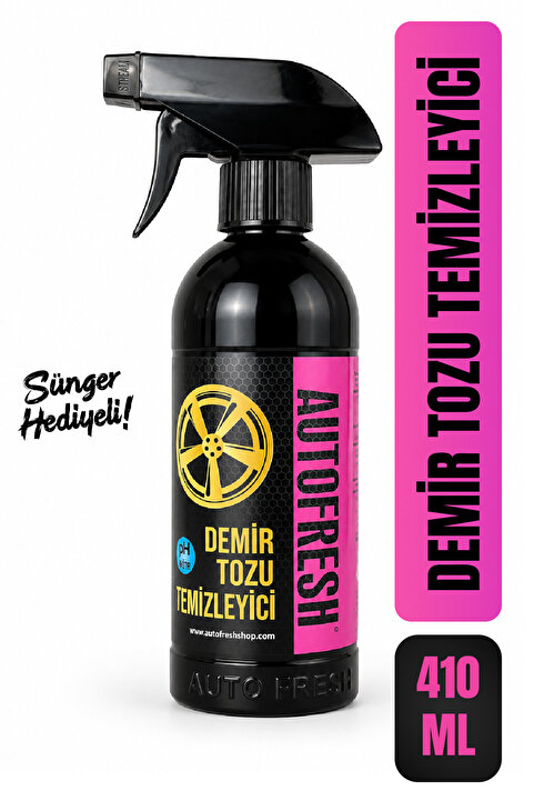 AutoFresh Demir Tozu Temizleyici Jant Ve Kaporta Ph Nötr 410 ml Sünger Hediyeli Süper Güç Profesyonel