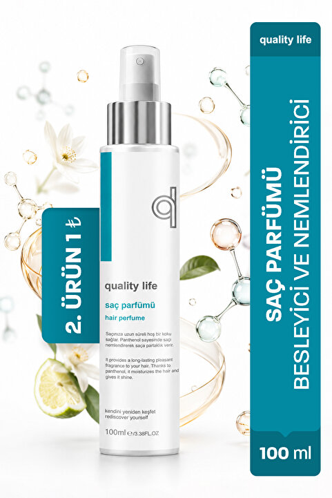 Quality Life Saç Parfümü Besleyici ve Nemlendirici Saç Bakımı- Kadın Erkek Saç Spreyi- Vücut Spreyi