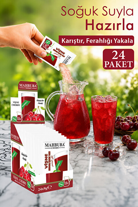 Mahbuba Vişne Aromalı Soğuk Toz Içecek 24x9gr