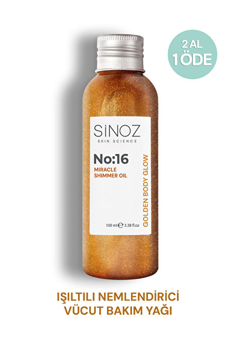 Sinoz No:16 Mucizevi Işıltılı Saç ve Vücut Bakım Yağı - Parıltılı Nemlendirici Bakım 100 ml