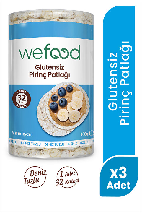 Wefood Pirinç Patlağı 100 gr 3'lü