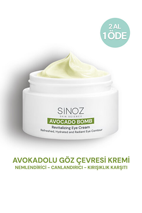 Sinoz Avokado Bomb Göz Çevresi Bakım Kremi - Nemlendirici Canlandırıcı Kırışıklık Karşıtı 15 ml