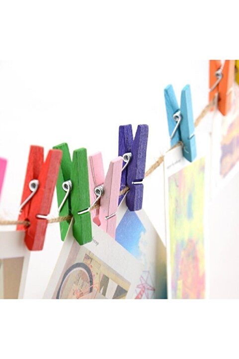LEFİEV Karışık Mini Ahşap Mandal 2.5 Cm 50 Adet