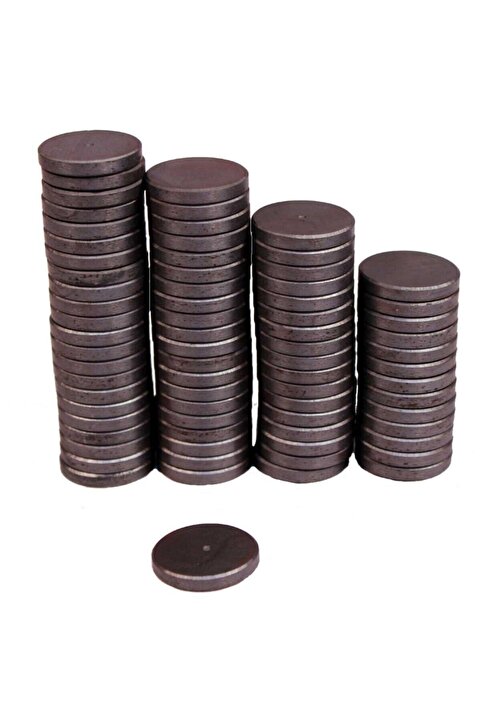 Dünya Magnet 100 Adet - Yuvarlak Mıknatıs, 10x3 Mm, Ferrit Magnet, Nişan Sünnet Süsleme Mıknatısı