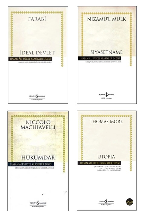 Türkiye İş Bankası Kültür Yayınları Ideal Devlet/ Farbi- Siyasetname / Nizami-l Mülk - Hükümdar / Machiavelli - Ütopia /thomes More
