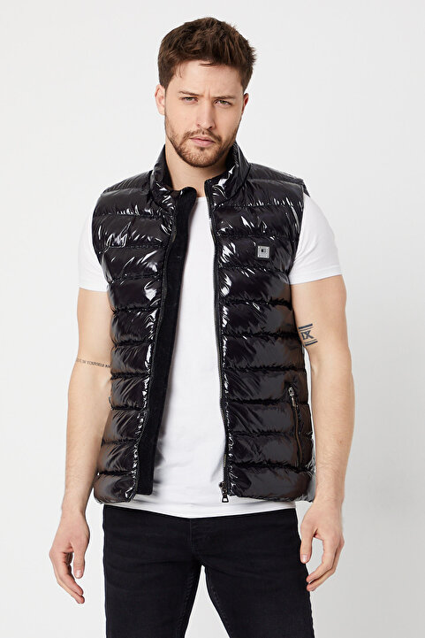 Oliggopol Erkek Slim Fit Parlak Şişme Yelek