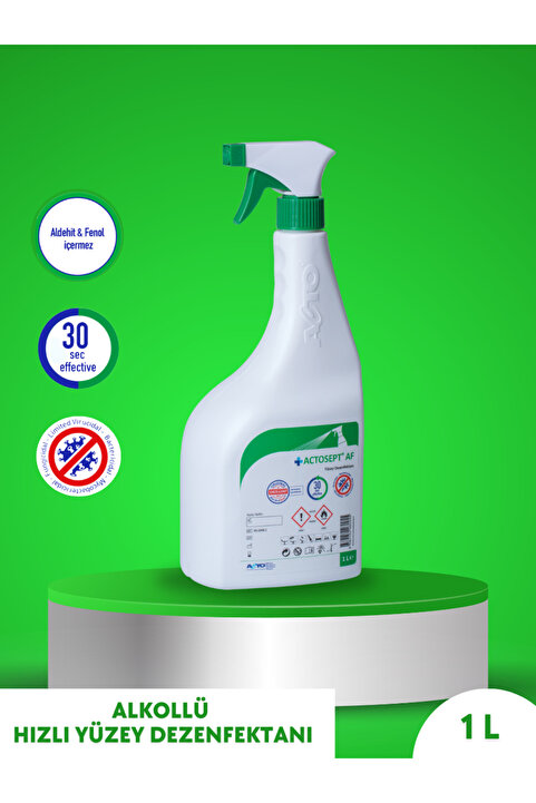 Acto Gmbh Germany Af 1 Litre | Kullanıma Hazır Alkollü Yüzey Dezenfektanı 30 Saniyede Etkili
