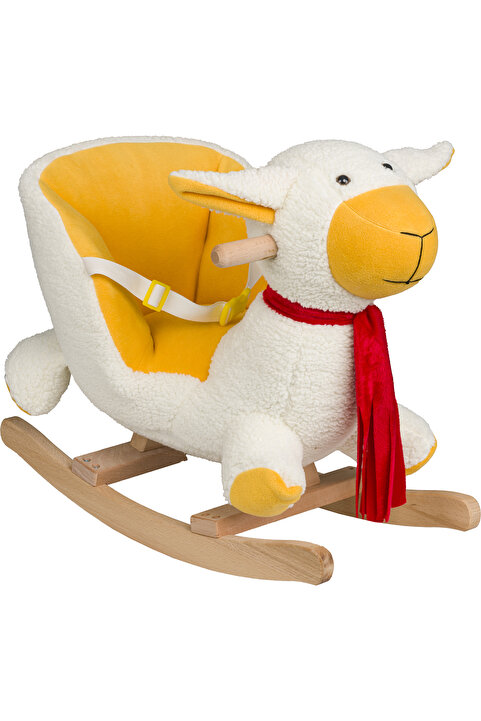 POLLY BABY Eğitici Peluş Sallanan At Ahşap Sallanan At ve Aslan