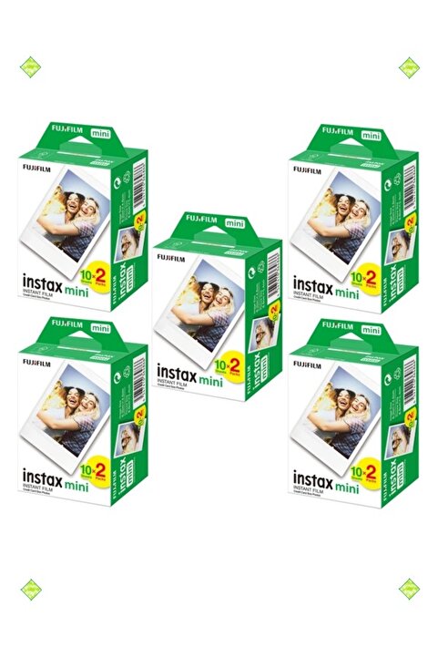 Fujifilm Instax Mini 7-8-9-10-11-12 Uyumlu 20'li Film 5'li Set 100 Poz