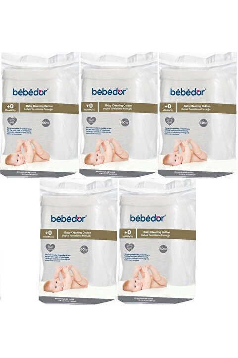 Bebedor Bebek Temizleme Pamuğu 300 Adet (5pk*60)