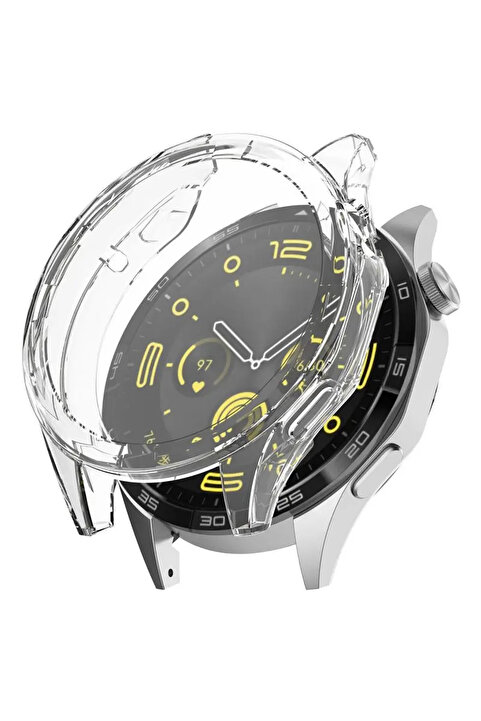 Tagomoon Huawei Watch GT4 46mm Uyumlu Kasa ve Ekran Koruyucu 360 Tam Koruma Silikon Kılıf