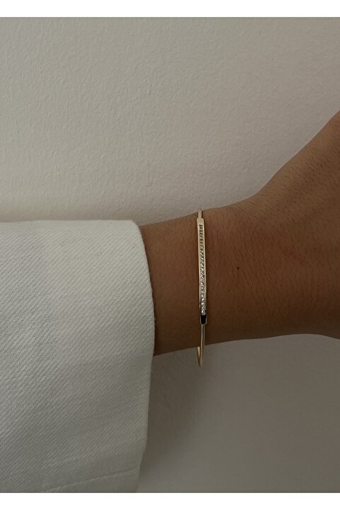 KİLİGİSTANBUL Line Zirkon Taşlı Bileklik 6 Cm En