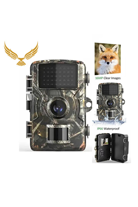 CROW'S TECH Fotokapan Kamera 16mp Full Hd 1080p Gece Görüşlü 2 Inç Lcd Ekran Su Geçirmez