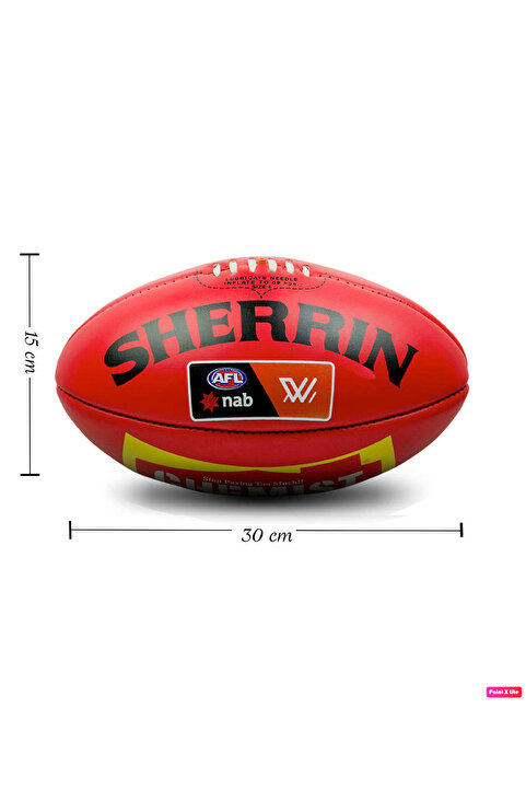 Avessa Sherrin Afl Game Ball American Football Gerçek Deri Amerikan Futbol Topu Kırmızı