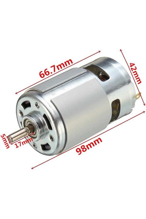 Genel Markalar Rs775 Dc Motor 24V 15000 Rpm Rulmanlı Şarjlı Matkap Cnc Motor