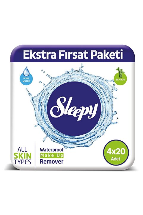 Sleepy Makyaj Temizleme Mendili 4X20 Adet 80 Yaprak
