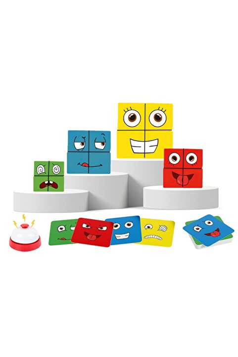 edoy Rubik Emoji Bulmaca Hızlı Düşünme, Zihinsel Ve Görsel Becerisini Geliştirecek Eğlenceli Kutu Oy