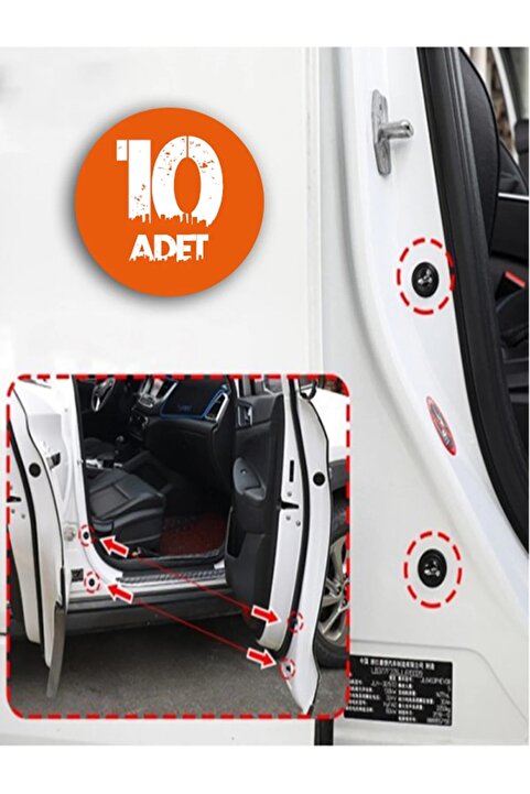 Hombak 10'lu Araç Kapısı Çarpma Ses Ve Darbe Önleyici Silikon Ped