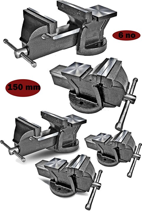 MOONSHOP Pro Çelik Kol 150 Mm Özel Alışımlı Paslanmaz Dövme Çelik Sabit Tezgah Masa Mengenesi Profesyonel...