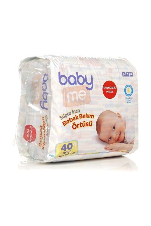 Baby Me Süper Ince Alt Değiştirme Örtüsü 60x90 Cm 40 Adet