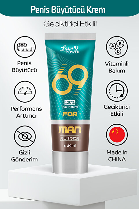 Love Power Penis Bitkisel Krem Avrupa'nın 1 Numarası Büyütcü ve Geciktiricili Krem