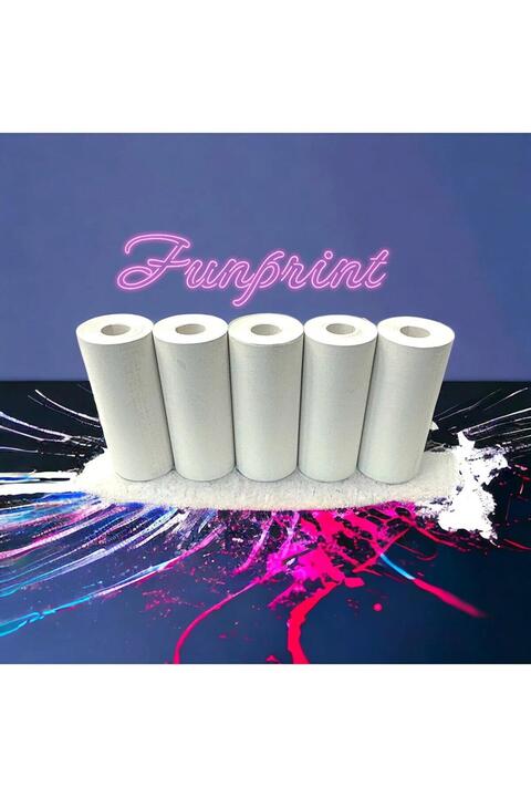 Fun Print Mini Taşınabilir yazıcı Kağıdı Beyaz (5 Adet)