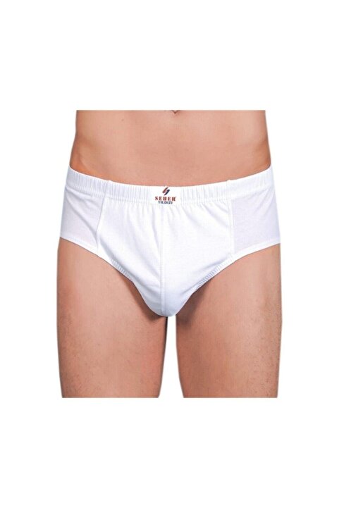 Tutku Erkek Yıldızı Beyaz 12'lı Slip Külot 005