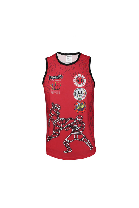 Dragondo Federasyon Logolu Dijital Baskılı Muay Thai Atlet