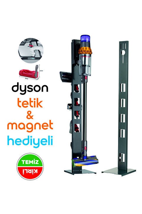 STARK Dyson Uyumlu Dikey Süpürge Standı Antrasit Renk V15 - V12 - V11 - V10 - V8