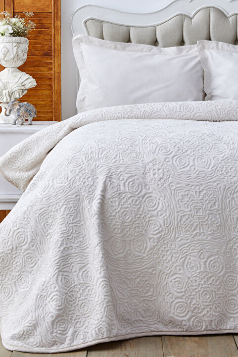 Karaca Home Scala Gri Çift Kişilik Embosy Battaniye