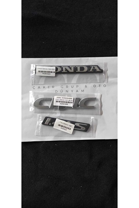 OEM Honda Cıvıc 1.4 İs 3lü Set Bagaj Yazısı Logo Honda