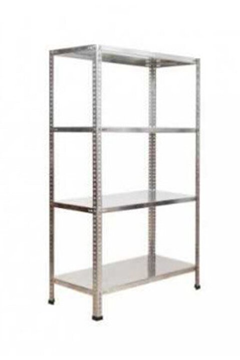 Herrafburada Galvanizraf 4 Katlı Galvaniz Çelik Arşiv Depo Kiler Rafı 31x75x100