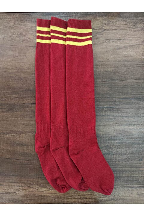 ercey's Unisex 3 Çift Futbol Çorabı Uzun Tozluk Halı Saha Çorabı Pamuklu