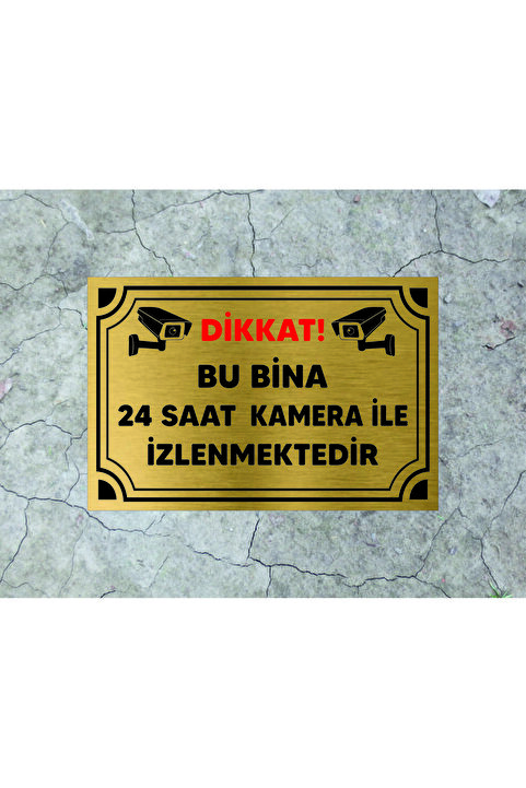 ALFA REKLAM AJANSI BU BİNA KAMERA İLE İZLENMEKTEDİR LEVHASI METAL 20 X 30 CM