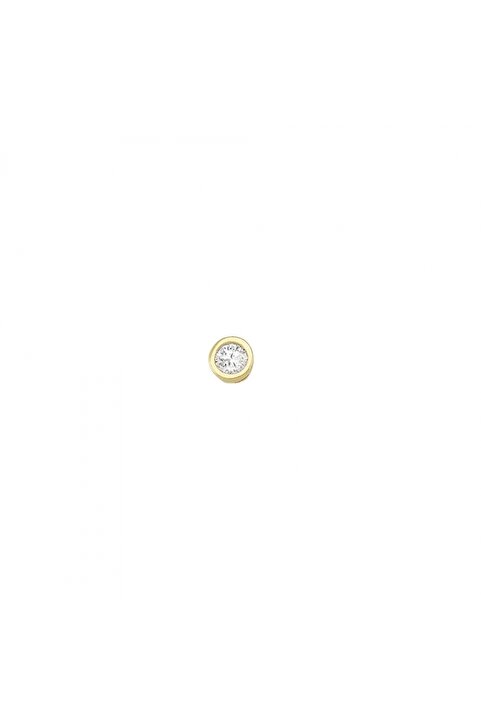 Altın Sepeti Sarı Altın Mini Tektaş Erkek Küpe