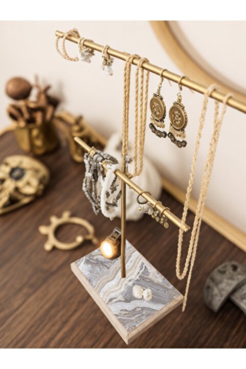 TWİN HOME Gold Altın Takı Standı, Takılık, Küpelik, Bileklik, Kolye Seti, Takı Dolabı Düzenleyici