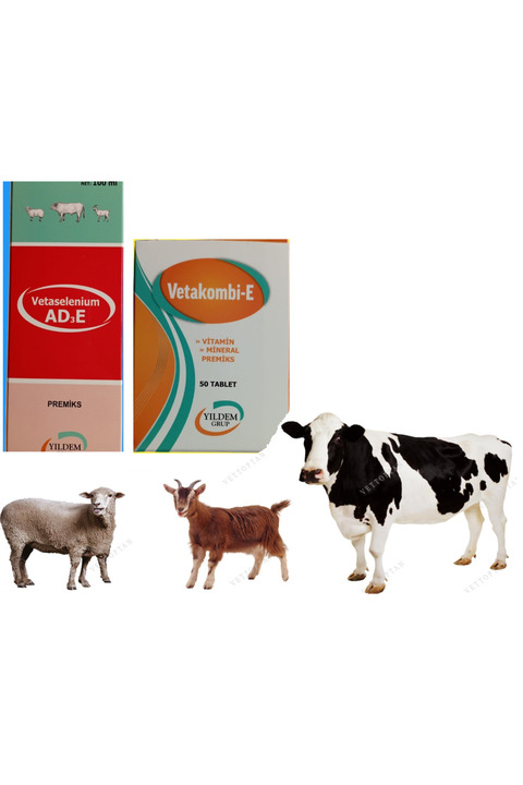 Yıldem Grup Büyükbaş Ve Küçükbaş Hayvanlarınız Için Vitamin Seti (VETAKOBİL- E 50 TABLET AD3E VİTAMİNİ 100 ML)