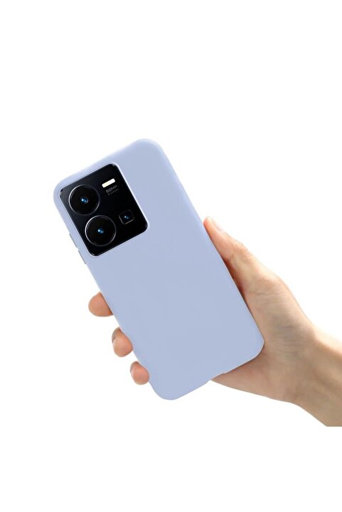 vivo Y35/Y22S Uyumlu Kılıf Kamera Korumalı İçi Kadife Mat Mara Lansman Renkli Silikon Kapak