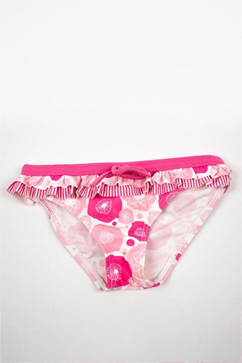 Adisia Simala Kız Bebek Pembe Fırfırlı Pembe Çiçekli Bikini Altı