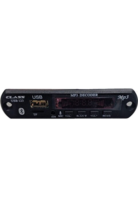 Class Oto Aux-sd-usb Mikrofonlu Kumandalı Mp3 Çalar Bluetooth Çevirici Modül - 123