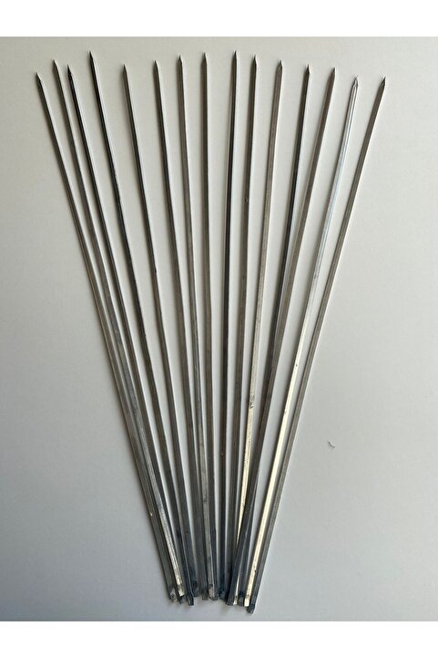 mobilreyon 10 adet Kuşbaşı Şişi 60 cm , Et Mangal Yassı şiş (uzunluk 60 cm )