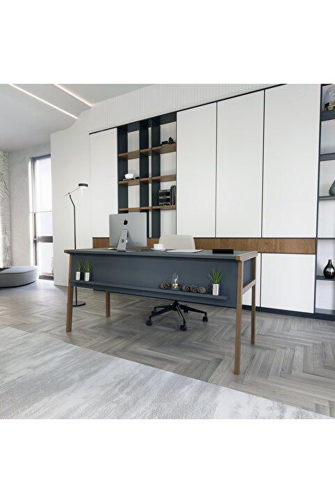 lagomood Zenith Ofis Masası Antrasit Ceviz