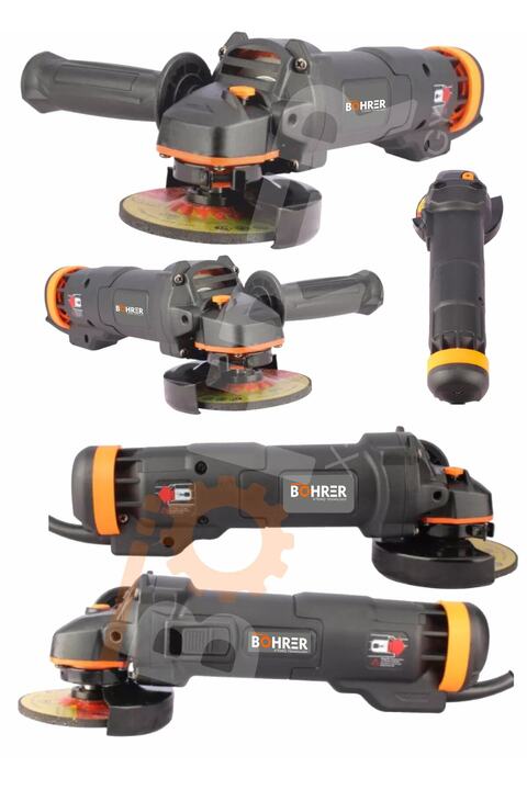 BÖHRER 2100 watt Bakır Sargılı 115 mm Metal Şanzıman Avuç Içi Taşlama Sprial Makinesi