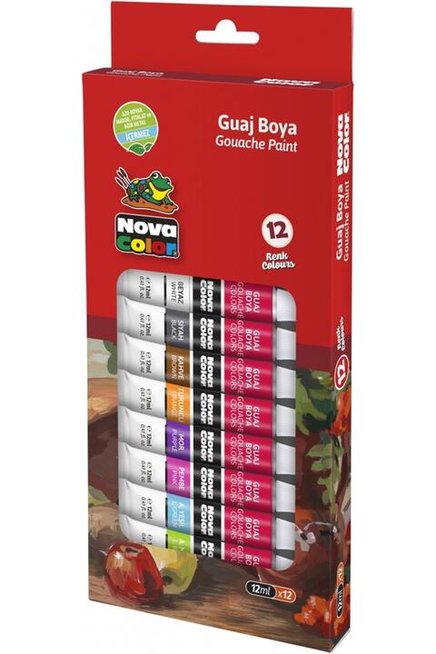 nova color N.color Guaj Boya Tüp 12 Ml 12 Li