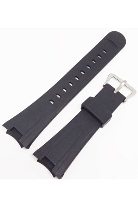 onlinekordon Casio Ef305 Uyumlu Siyah Silikon Saat Kordonu