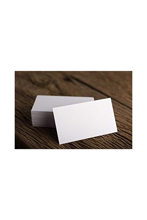 AKILLICA Baskısız Boş Kartvizit Boy 100 Adet 5x8 cm 300 gr Kalın Mat Kuşe Kağıdı