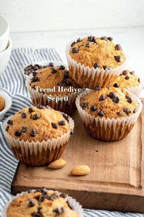 Trend Hediye Sepeti Takribi 200 Adet Büyük Boy Beyaz Muffin Kek Kalıbı 50x40 Mm , Cupcake Kağıdı , Brownie Kalıbı